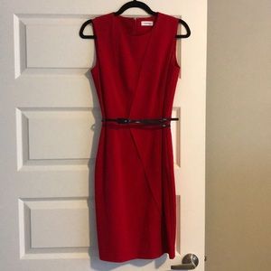 Cherry red Calvin Klein dress